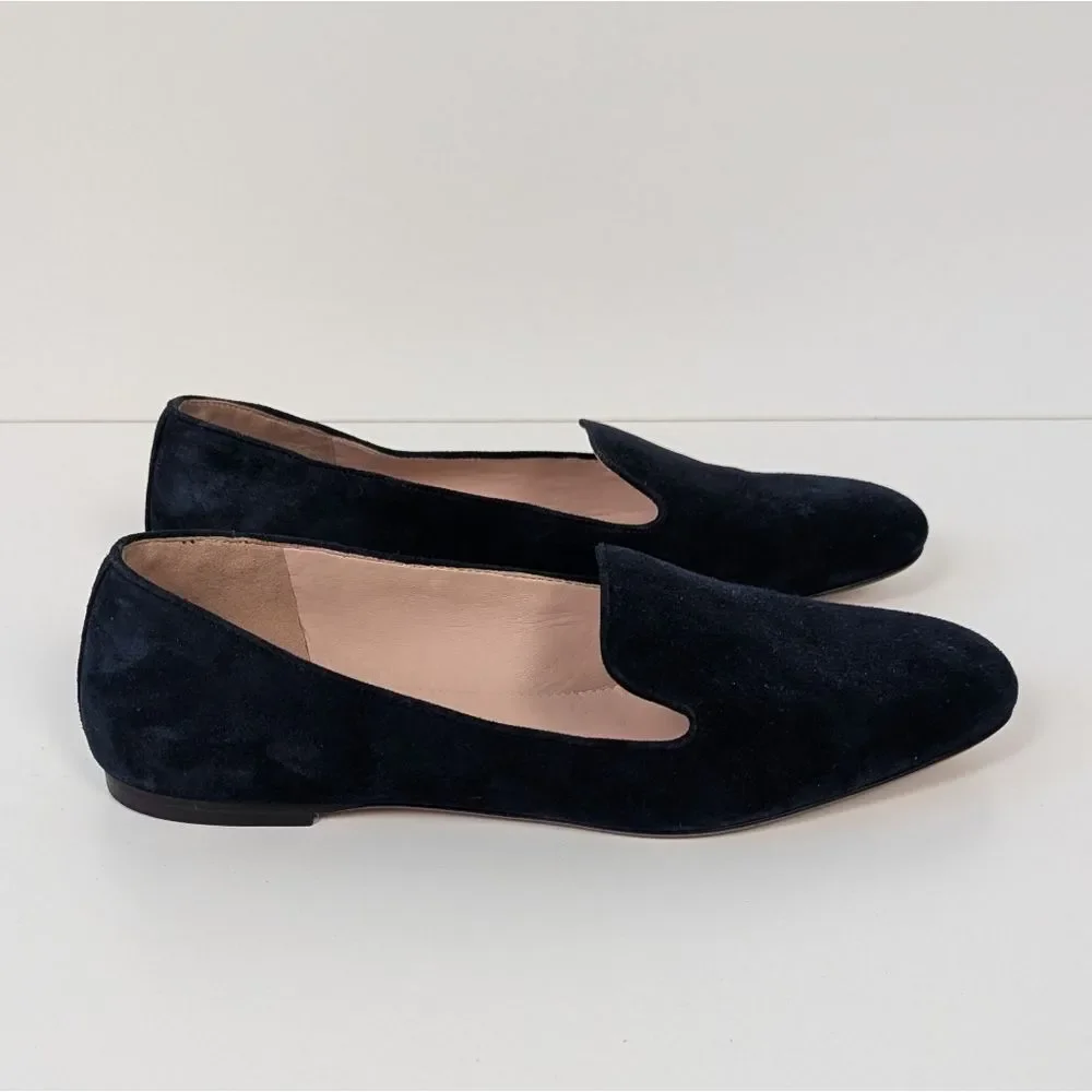 J. Crew Blue Suede Loafers Women's 7.5